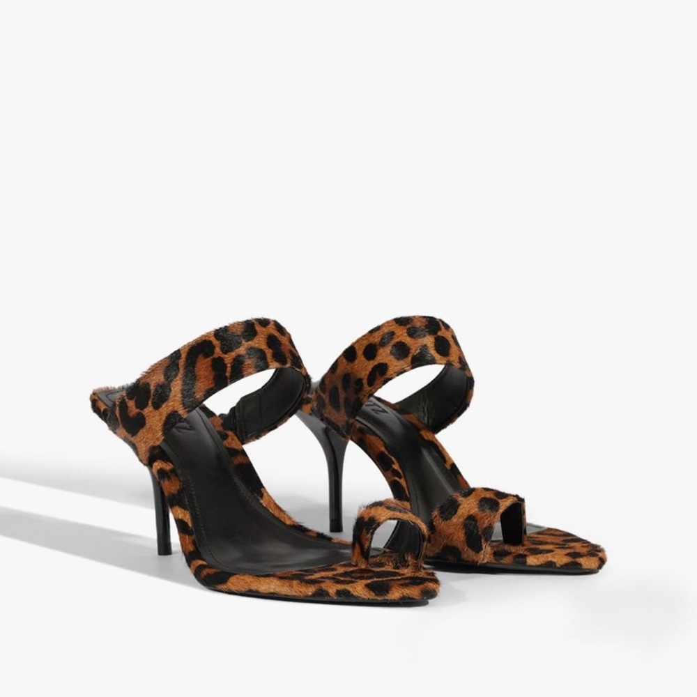 SCHUTZ Leopard Print Heels, new in box